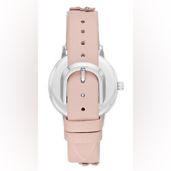Kate Spade New York KSW1513 Metro White Dial Pink Leather Strap Women's … - Picture 2 of 6